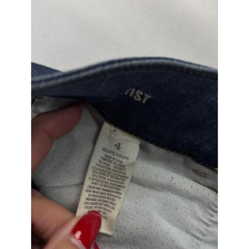 American Eagle Y2K VTG Artist Flare Jeans Dark Wash Super‎ Stretch Low Rise SZ 4 - Picture 5 of 8